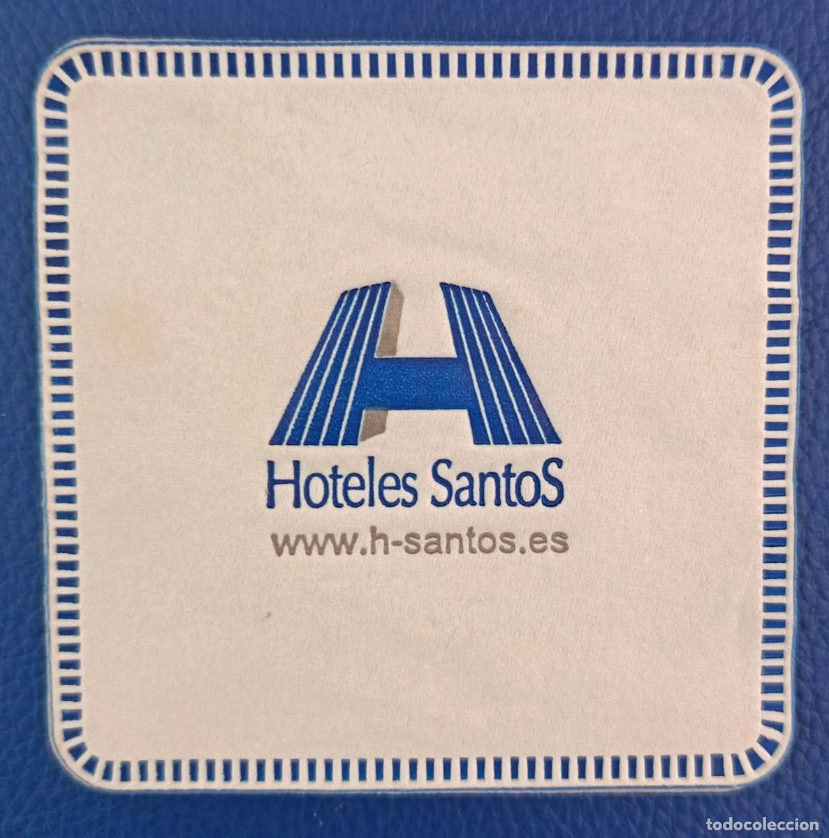Otros Art&iacute;culos de Coleccionismo en Papel: Posavasos. Cuadrado. Hoteles Santos.