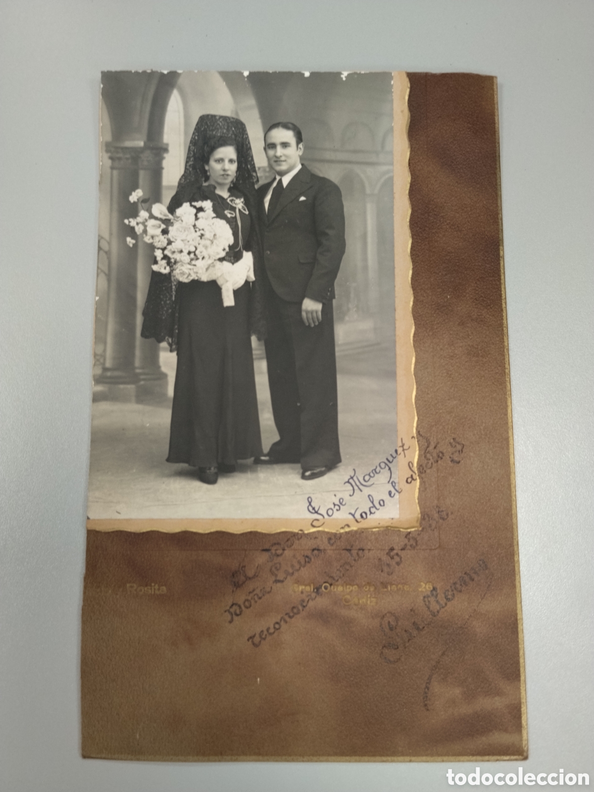 Otros Art&iacute;culos de Coleccionismo en Papel: Fotograf&iacute;a boda guerra civil 1936 cadiz.bando nacional.ramon de carranza.queipo de llano