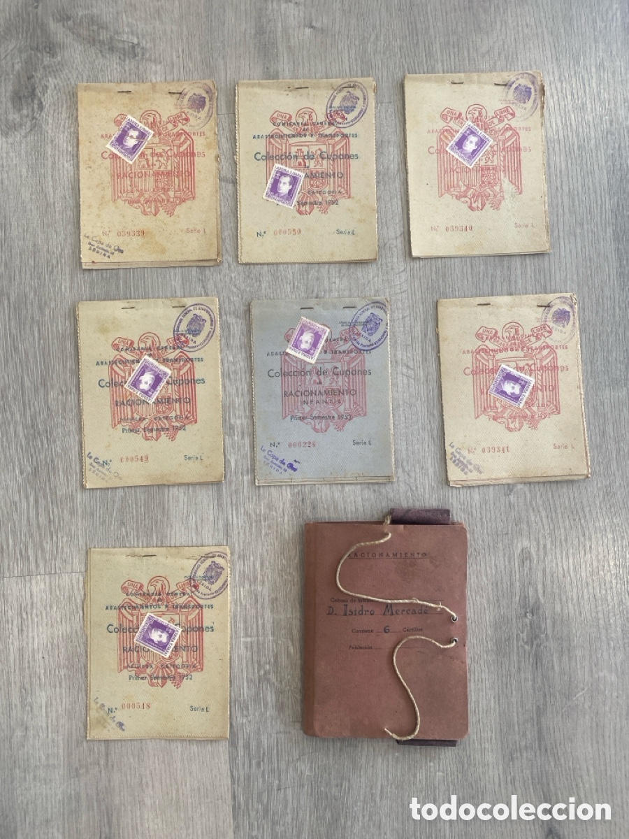 Otros Art&iacute;culos de Coleccionismo en Papel: COLECCI&Oacute;N DE CUPONES DE RACIONAMIENTO. COMISARIA GENERAL DE ABASTECIMIENTOS Y TRANSPORTES.