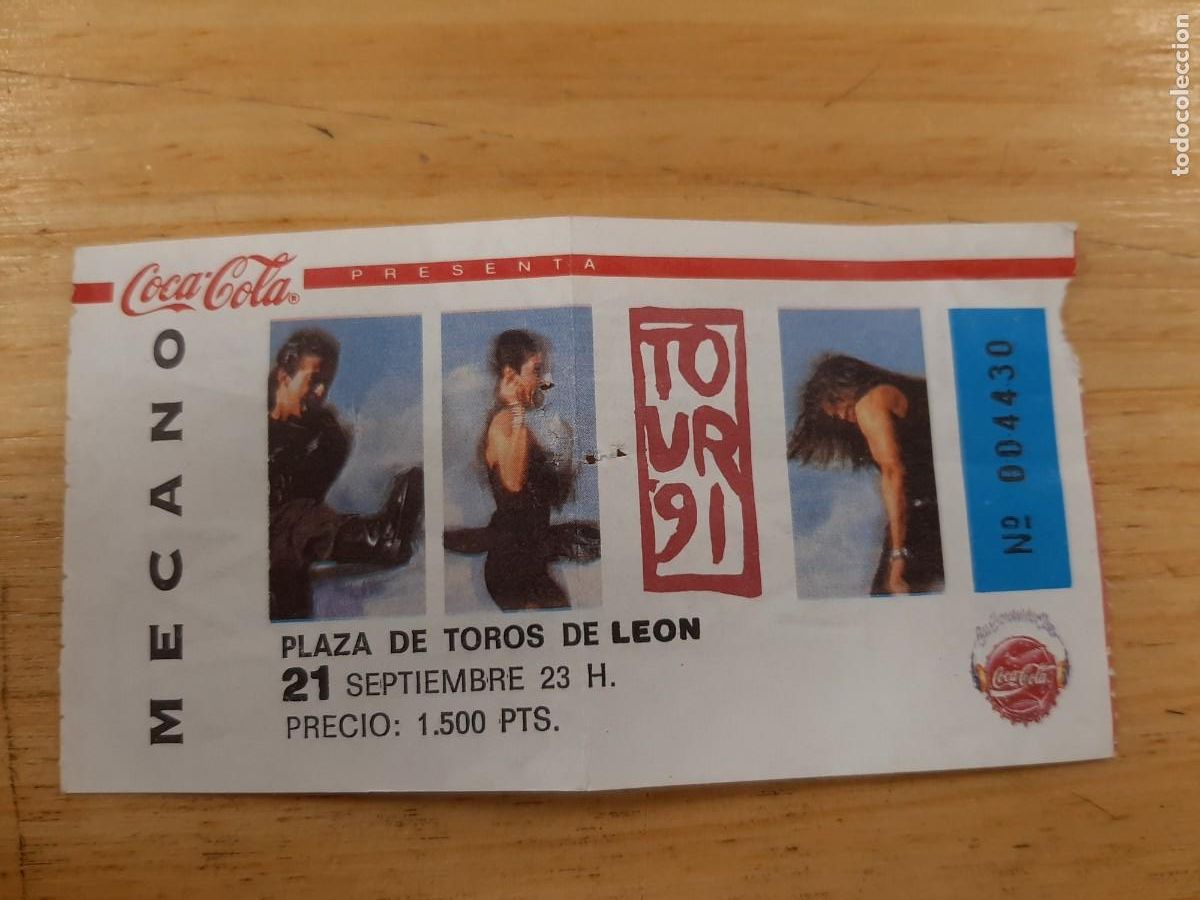 Otros Art&iacute;culos de Coleccionismo en Papel: Entrada concierto MECANO 1991 en Le&oacute;n