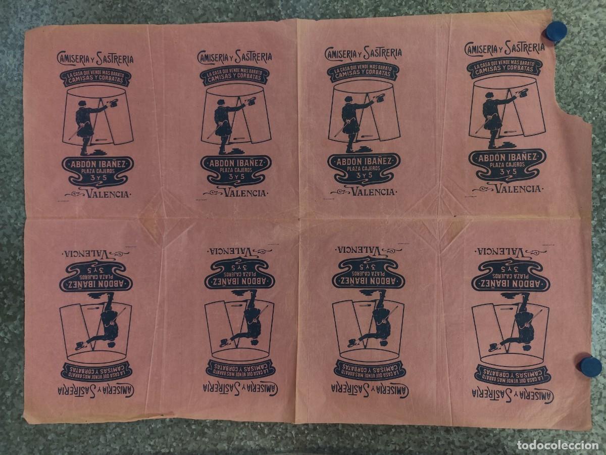 Otros Art&iacute;culos de Coleccionismo en Papel: VALENCIA. ABDON IBA&Ntilde;EZ - CAMISERIA Y SASTRERIA- PAPEL DE ENVOLVER ANTIGUO, A&Ntilde;OS 30 - 40