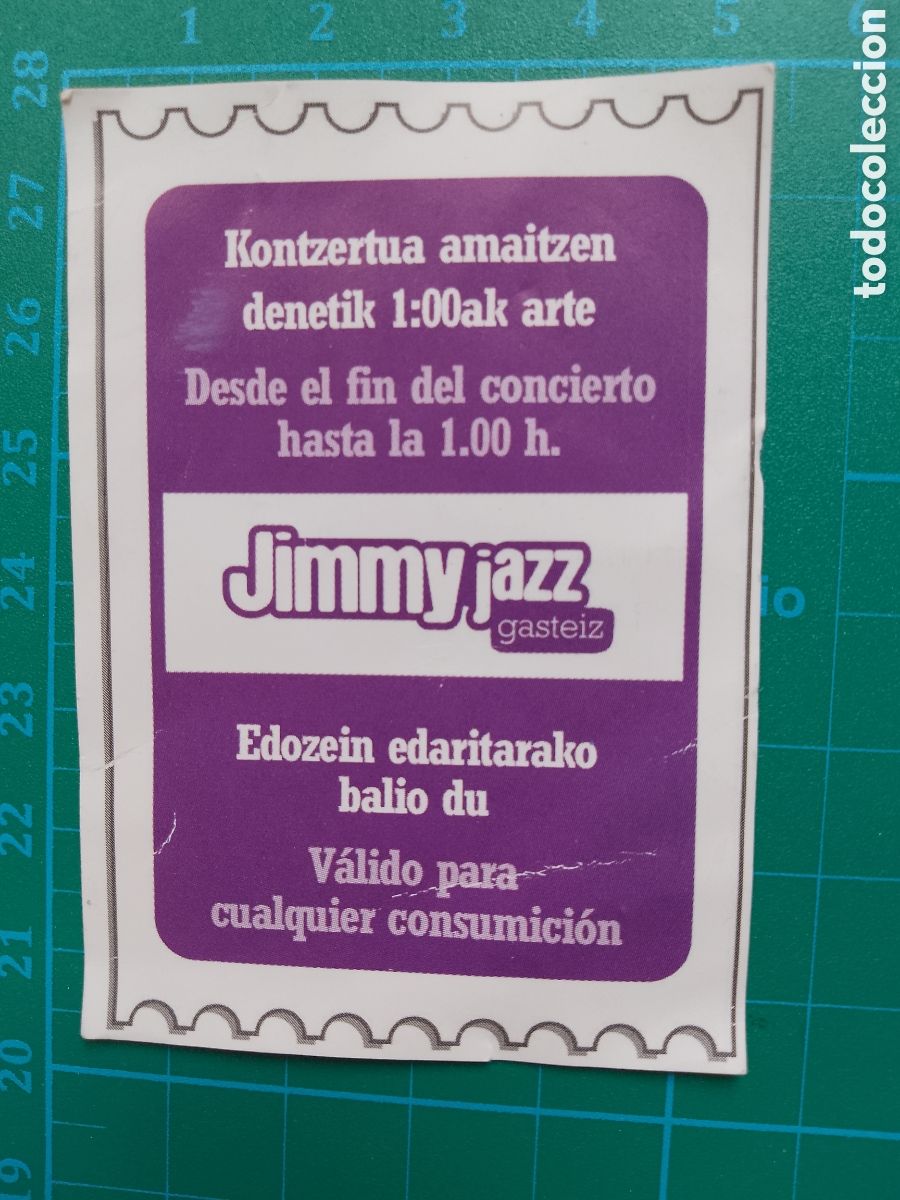Otros Art&iacute;culos de Coleccionismo en Papel: JIMMY JAZZ . GASTEIZ . TICKET FLYER 2 X 1 CONSUMICION