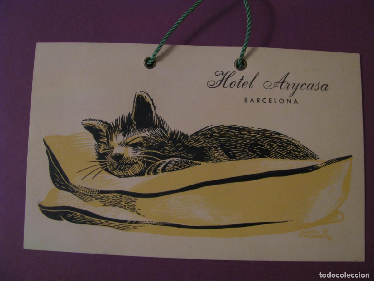 Otros Art&iacute;culos de Coleccionismo en Papel: ETIQUETA CARTEL HOTEL ARYCASA, BARCELONA. 16X10 CM