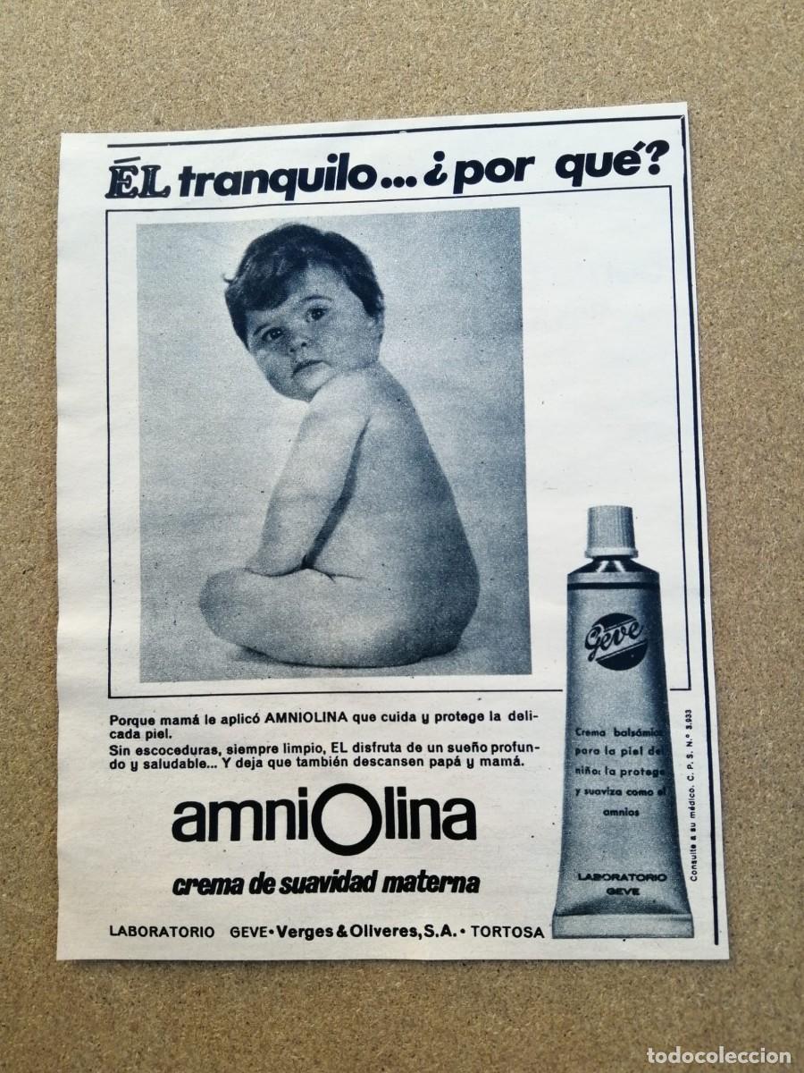 Otros Art&iacute;culos de Coleccionismo en Papel: ANUNCIO. AMNIOLINA CREMA