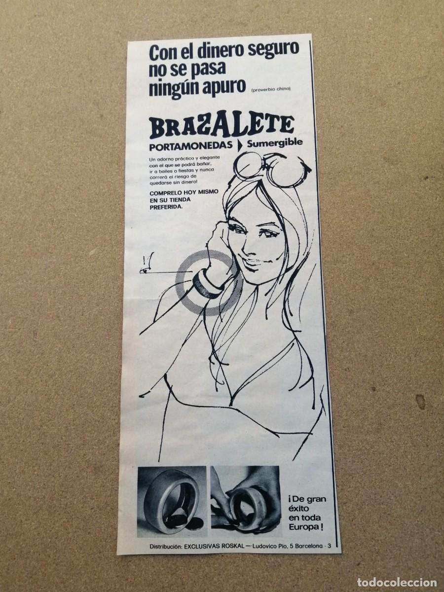 Otros Art&iacute;culos de Coleccionismo en Papel: ANUNCIO. BRAZALETE PORTAMONEDAS SUMERGIBLE