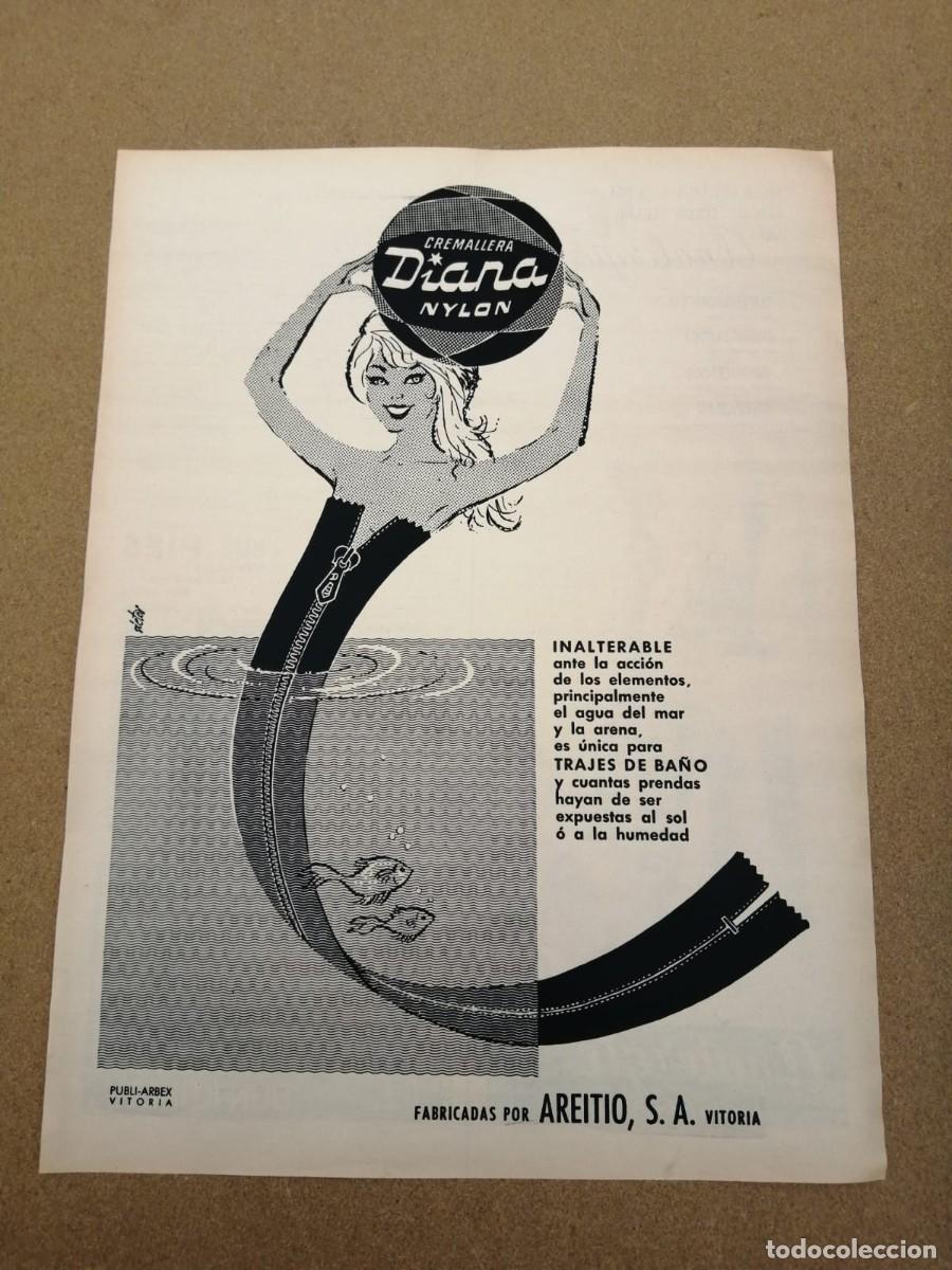 Otros Art&iacute;culos de Coleccionismo en Papel: ANUNCIO. CREMALLERA DIANA DE NYLON