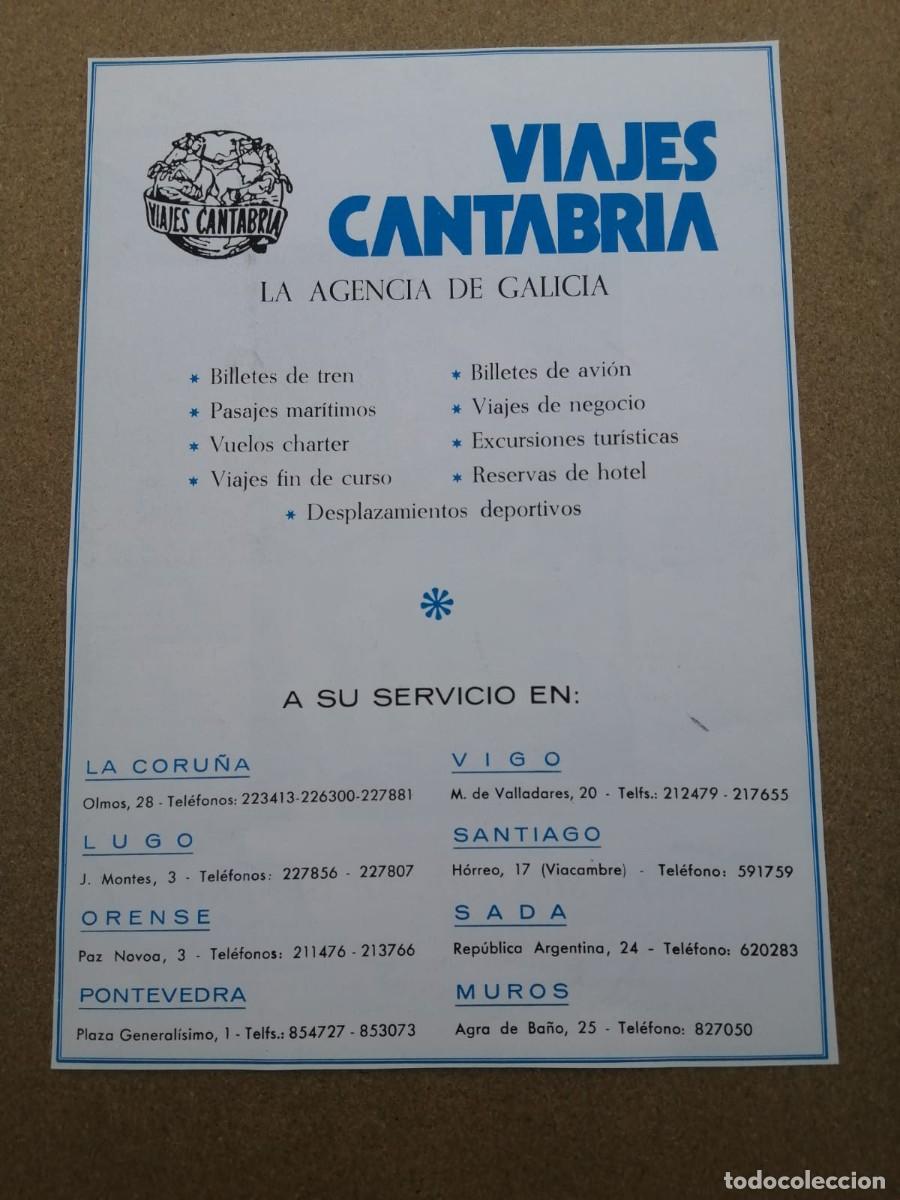 Otros Art&iacute;culos de Coleccionismo en Papel: ANUNCIO. VIAJES CANTABRIA, LA AGENCIA DE GALICIA