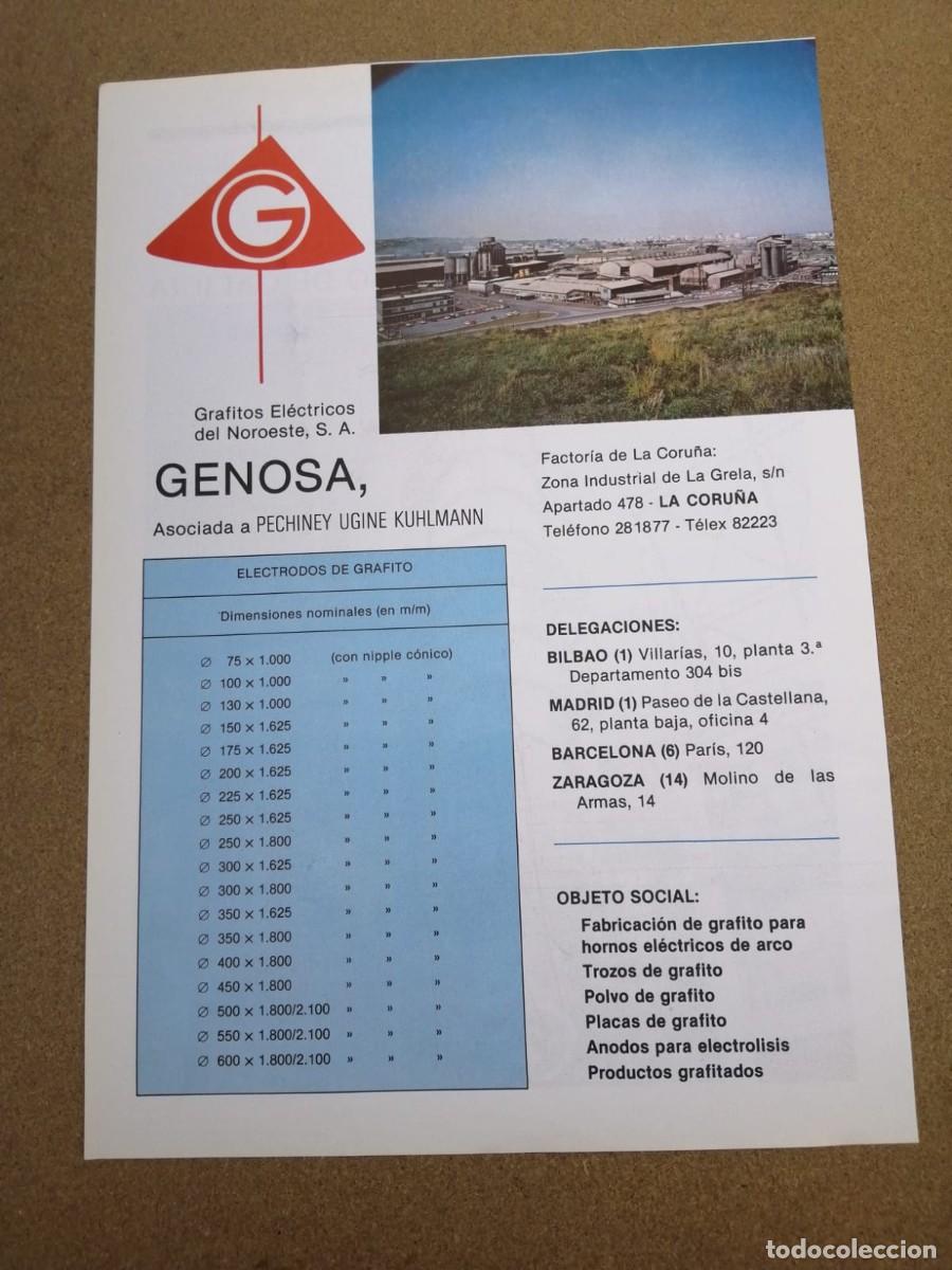 Otros Art&iacute;culos de Coleccionismo en Papel: ANUNCIO. GENOSA , GRAFITOS ELECTRICOS DEL NOROESTE S. A.