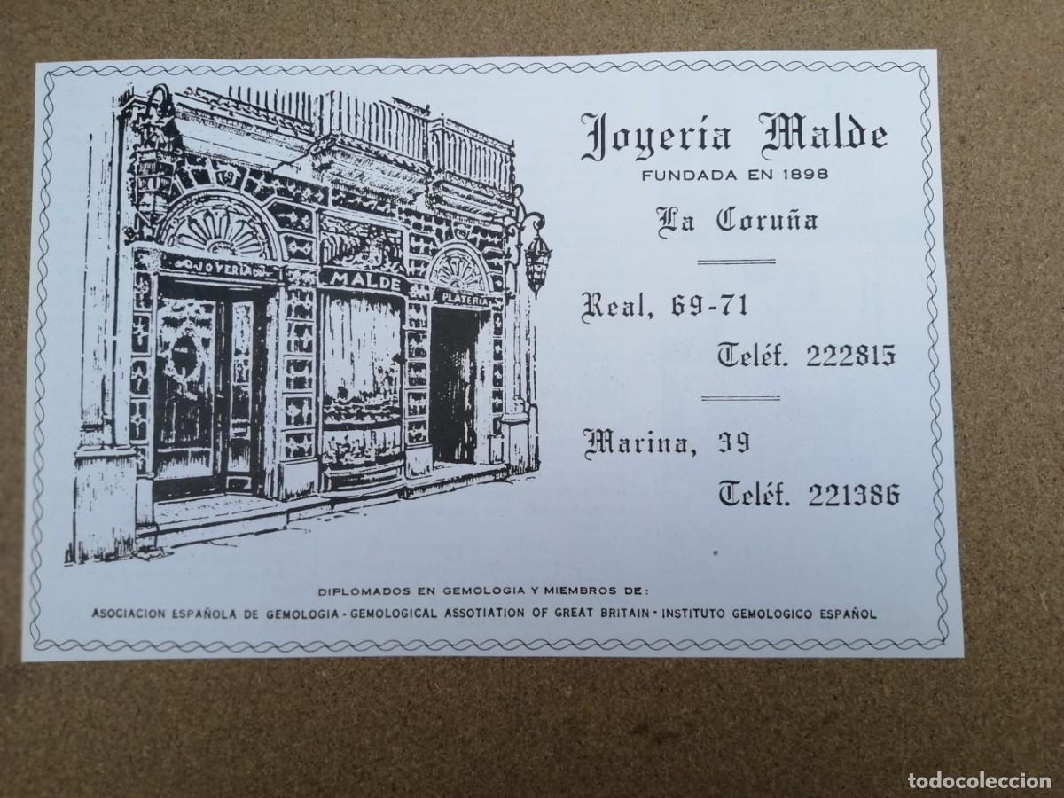 Otros Art&iacute;culos de Coleccionismo en Papel: ANUNCIO. JOYERIA MALDE, LA CORU&Ntilde;A