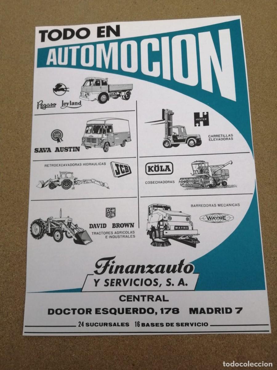 Otros Art&iacute;culos de Coleccionismo en Papel: ANUNCIO. FINANZAUTO, TODO EN AUTOMOCION, MADRID