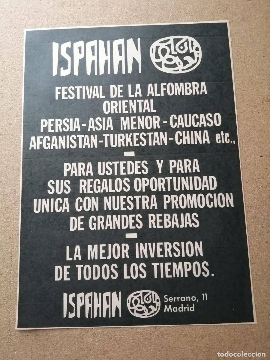 Otros Art&iacute;culos de Coleccionismo en Papel: ANUNCIO. ISPAHAN, FESTIVAL DE LA ALFOMBRA ORIENTAL. MADRID