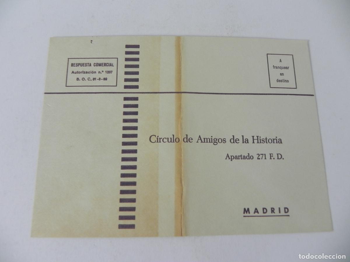 Otros Art&iacute;culos de Coleccionismo en Papel: Antiguo Sobre de Respuesta Comercial - C&iacute;rculo de Amigos de la Historia - Madrid 1969. Sin usar.