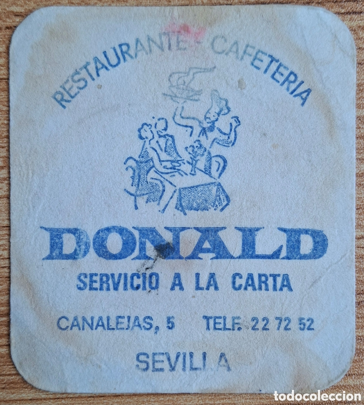 Otros Art&iacute;culos de Coleccionismo en Papel: Posavasos Restaurante Cafeter&iacute;a Donald dibujo - Sevilla (Sevilla)
