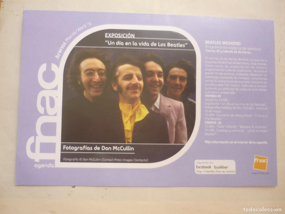 Otros Art&iacute;culos de Coleccionismo en Papel: folleto fnac agenda abril 2011 - the beatles exposicion fotografias don mccullin
