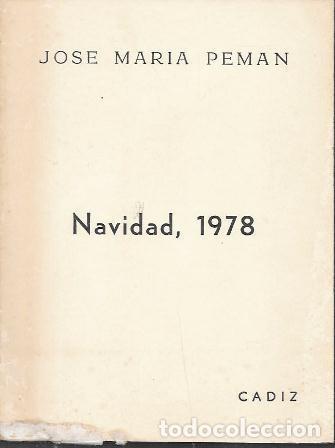 Otros Art&iacute;culos de Coleccionismo en Papel: DE &rdquo;NOCHE DE LEVANTE EN CALMA&rdquo; - NAVIDAD 1978 - J. M. PEMAN - CADIZ - A-PEMAN-329