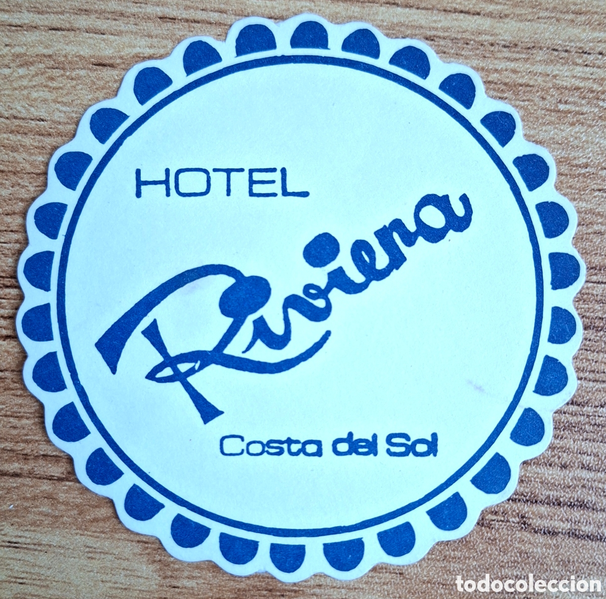 Otros Art&iacute;culos de Coleccionismo en Papel: Posavasos Hotel Riviera - Benalm&aacute;dena Costa - Costa del Sol (M&aacute;laga)