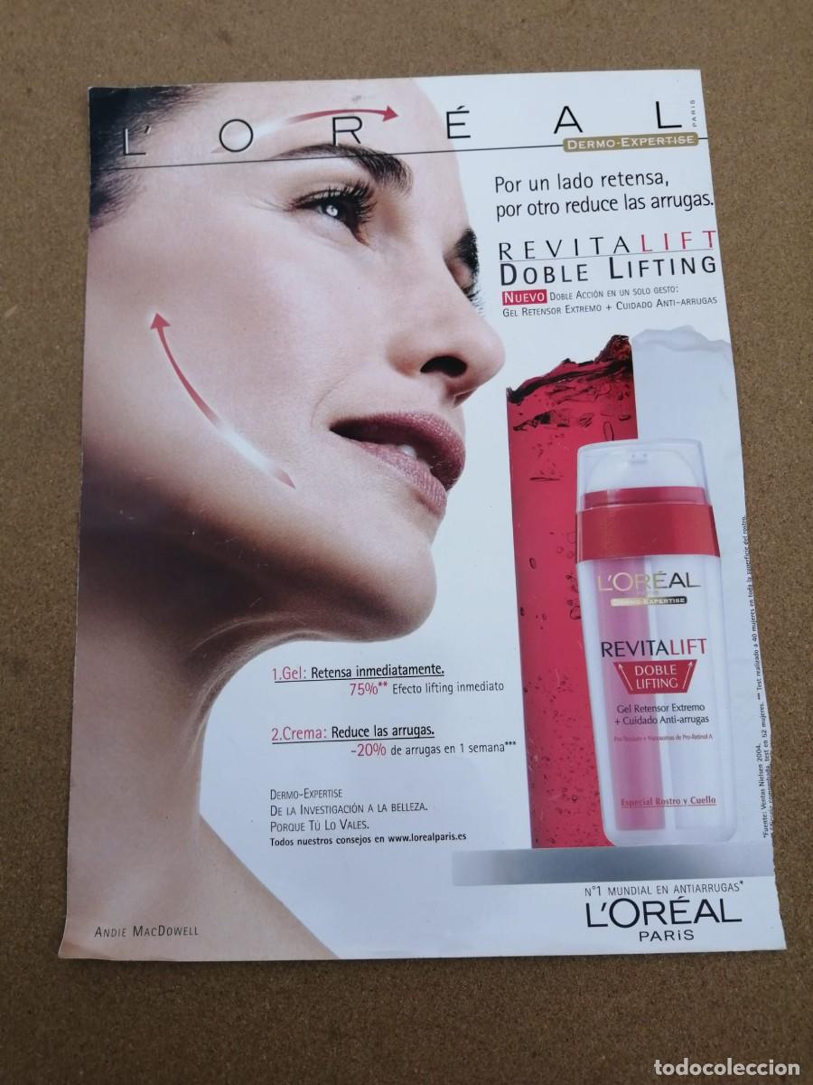Otros Art&iacute;culos de Coleccionismo en Papel: ANUNCIO. ANTIARRUGAS Y FIRMEZA L' OREAL