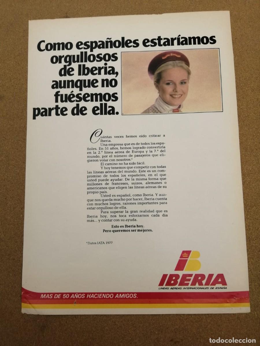 Otros Art&iacute;culos de Coleccionismo en Papel: ANUNCIO. IBERIA, LINEAS AEREAS INTERNACIONALES DE ESPA&Ntilde;A