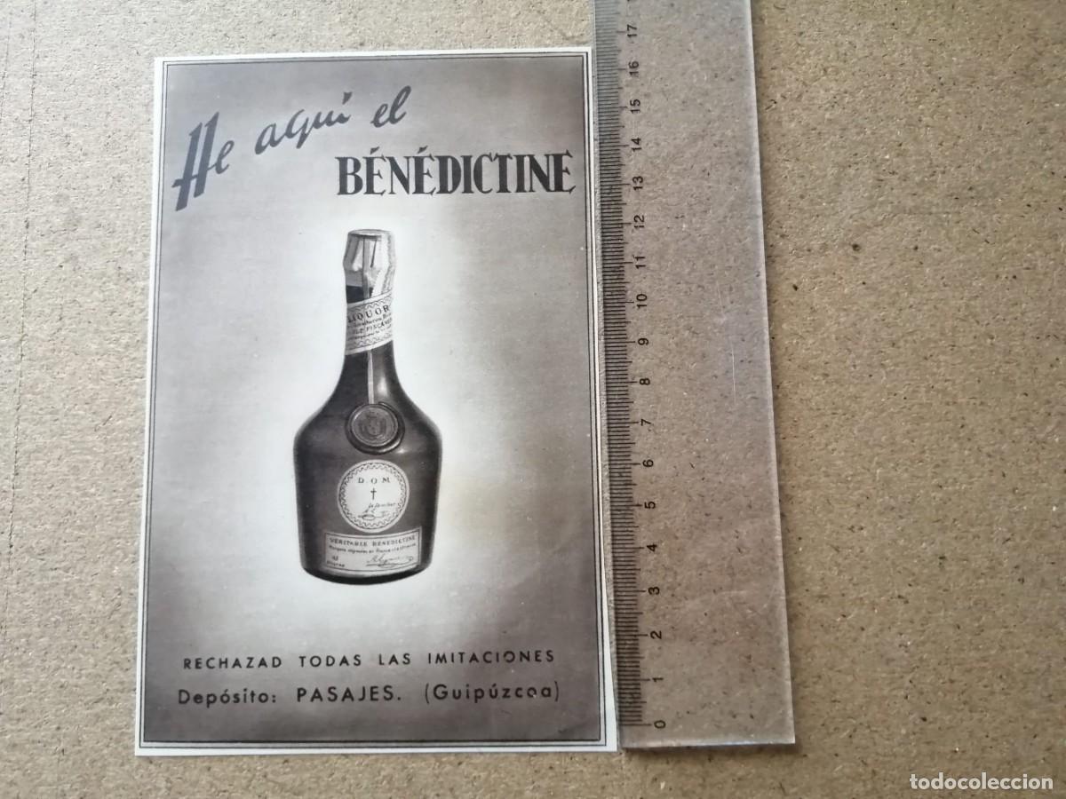 Otros Art&iacute;culos de Coleccionismo en Papel: ANUNCIO. BENEDICTINE