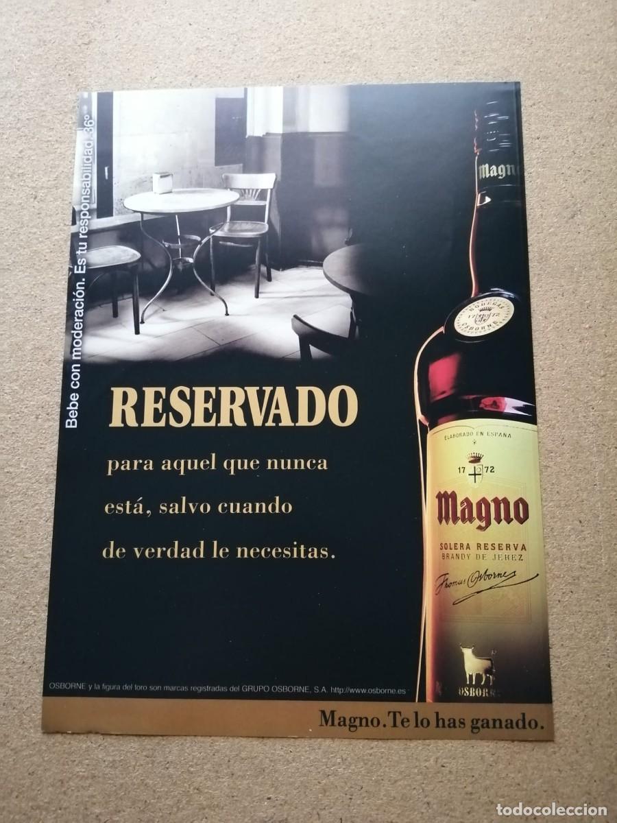Otros Art&iacute;culos de Coleccionismo en Papel: ANUNCIO. MAGNO, SOLERA RESERVA