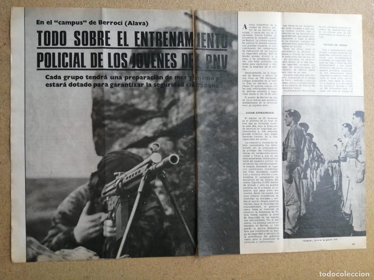 Otros Art&iacute;culos de Coleccionismo en Papel: REPORTAJE. TODO SOBRE EL ENTRENAMIENTO POLICIAL DE LOS JOVENES DEL PNV