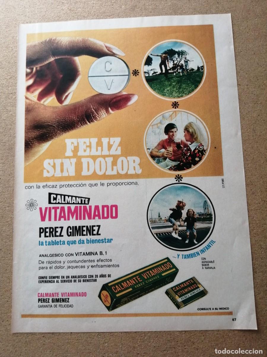 Otros Art&iacute;culos de Coleccionismo en Papel: ANUNCIO. CALMANTE VITAMINADO PEREZ GIMENEZ