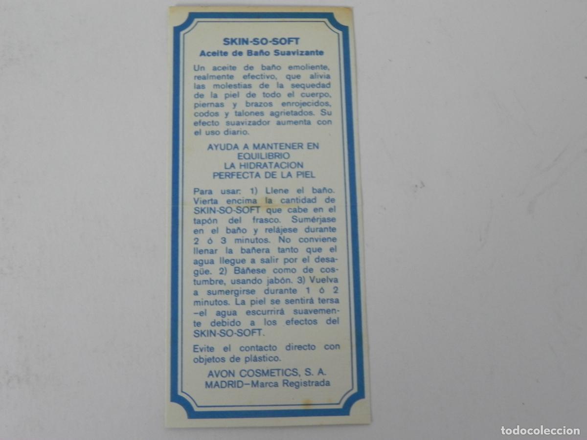 Otros Art&iacute;culos de Coleccionismo en Papel: Antiguo Folleto Publicitario Avon - Skin-So-Soft Aceite de Ba&ntilde;o - A&ntilde;os 70 / 80 - Vintage