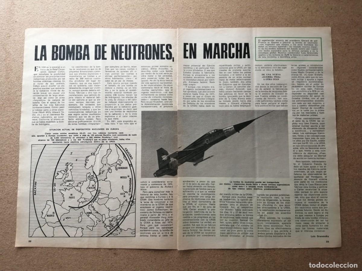 Otros Art&iacute;culos de Coleccionismo en Papel: REPORTAJE. LA BOMBA DE NEUTRONES EN MARCHA