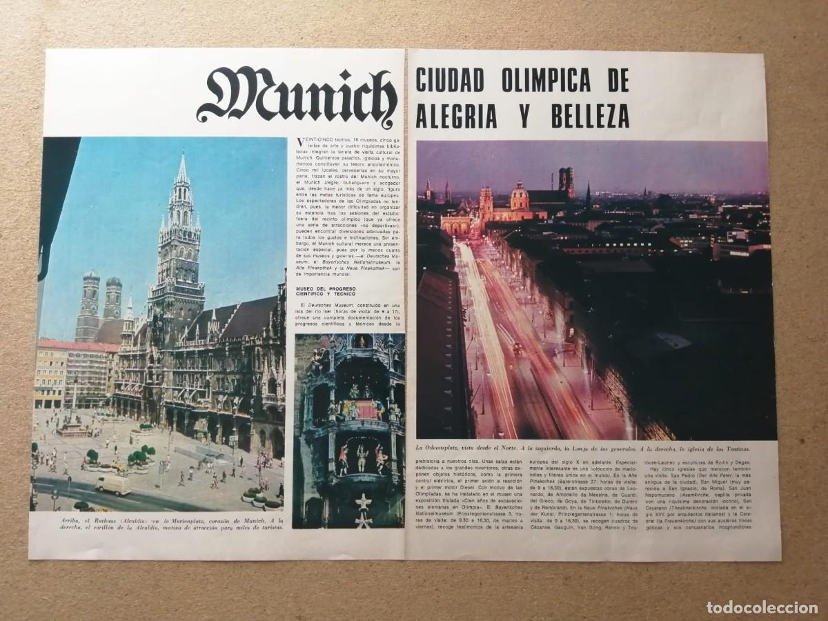 Otros Art&iacute;culos de Coleccionismo en Papel: REPORTAJE. MUNICH, CIUDAD OLIMPICA DE ALEGRIA Y BELLEZA