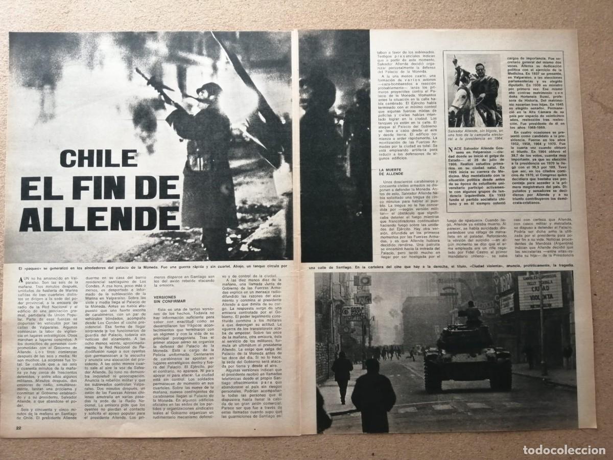 Collectionnisme Papier divers: REPORTAJE. CHILE, EL FIN DE ALLENDE