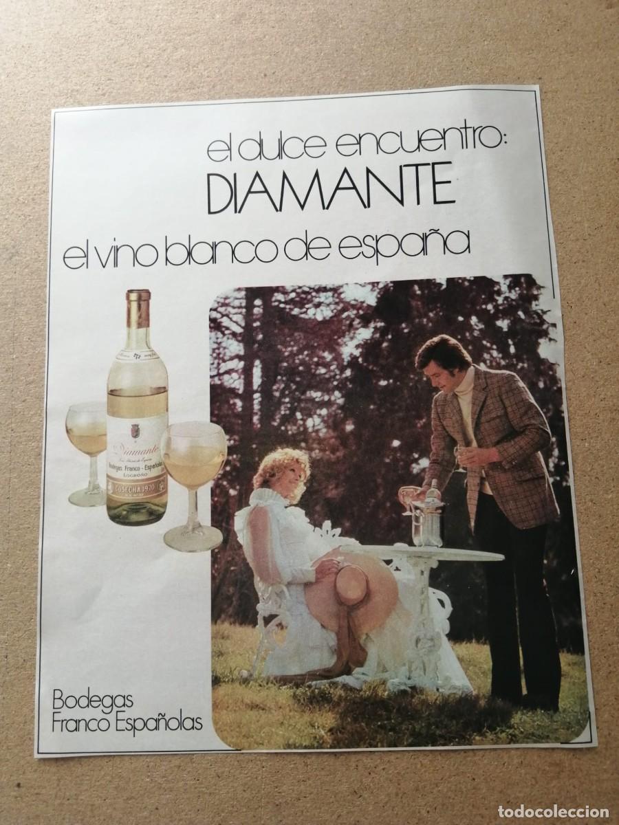 Otros Art&iacute;culos de Coleccionismo en Papel: ANUNCIO. DIAMANTE, EL VINO BLANCO DE ESPA&Ntilde;A