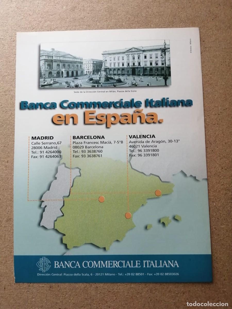 Collectionnisme Papier divers: ANUNCIO. BANCA COMMERCIALE ITALIANA