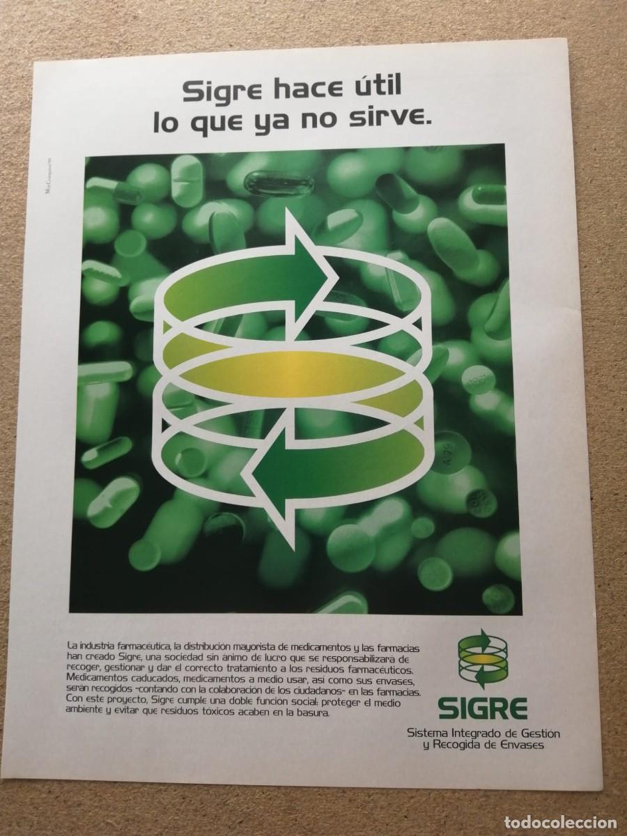 Collectionnisme Papier divers: ANUNCIO. SIGRE, SISTEMA INTEGRADO DE GESTION Y RECOGIDA DE ENVASES