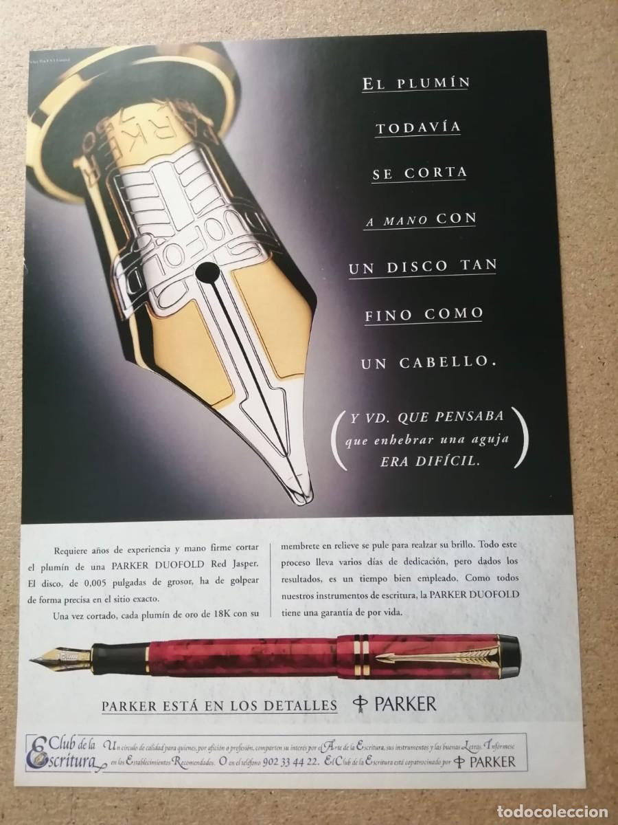 Otros Art&iacute;culos de Coleccionismo en Papel: ANUNCIO. PLUMA ESTILOGRAFICA PARKER