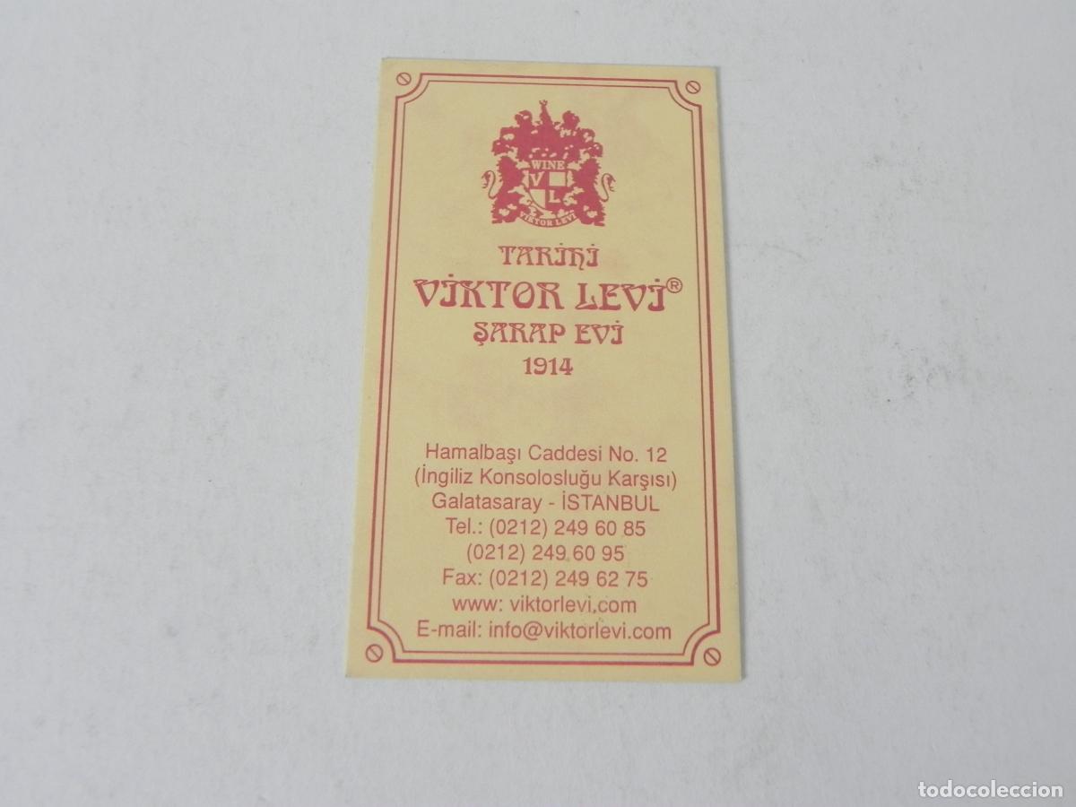 Otros Art&iacute;culos de Coleccionismo en Papel: Antigua Tarjeta Comercial Bodega Viktor Levi Şarap Evi - Estambul (Turqu&iacute;a) - Muy Buen Estado