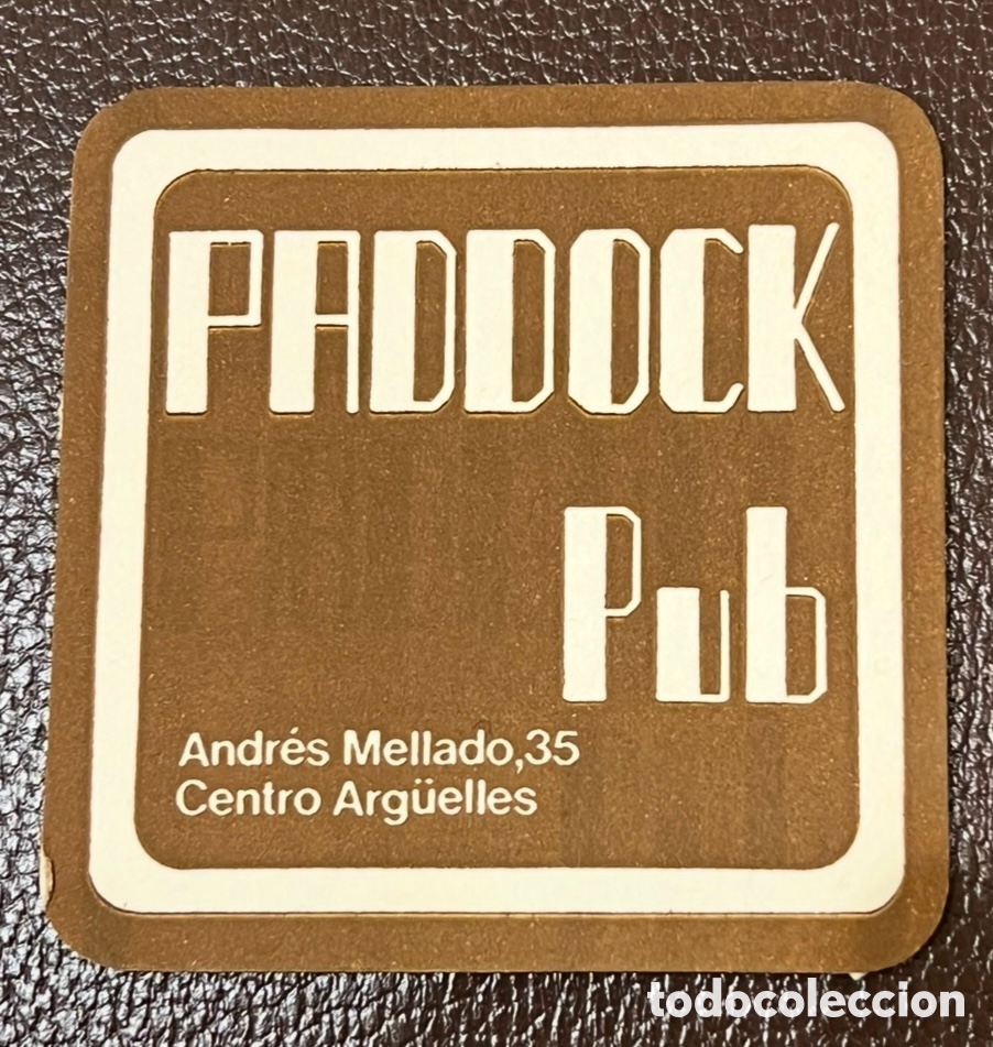 Otros Art&iacute;culos de Coleccionismo en Papel: Posavasos. PADDOCK. Madrid. A&ntilde;os 70.