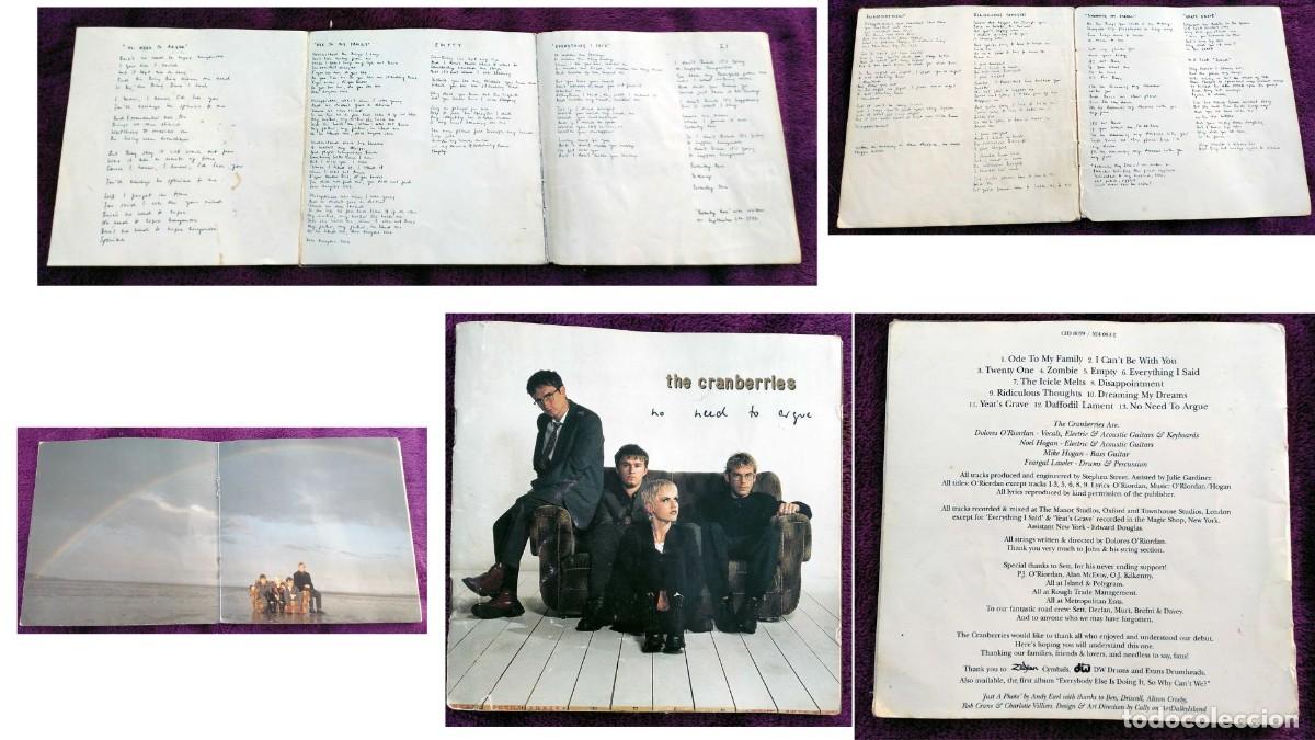 Collectionnisme Papier divers: BOOKLET CD &rdquo;NO NEED TO ARGUE&rdquo; THE CRANBERRIES &middot; 1994 &middot; ISLAND RECORDS