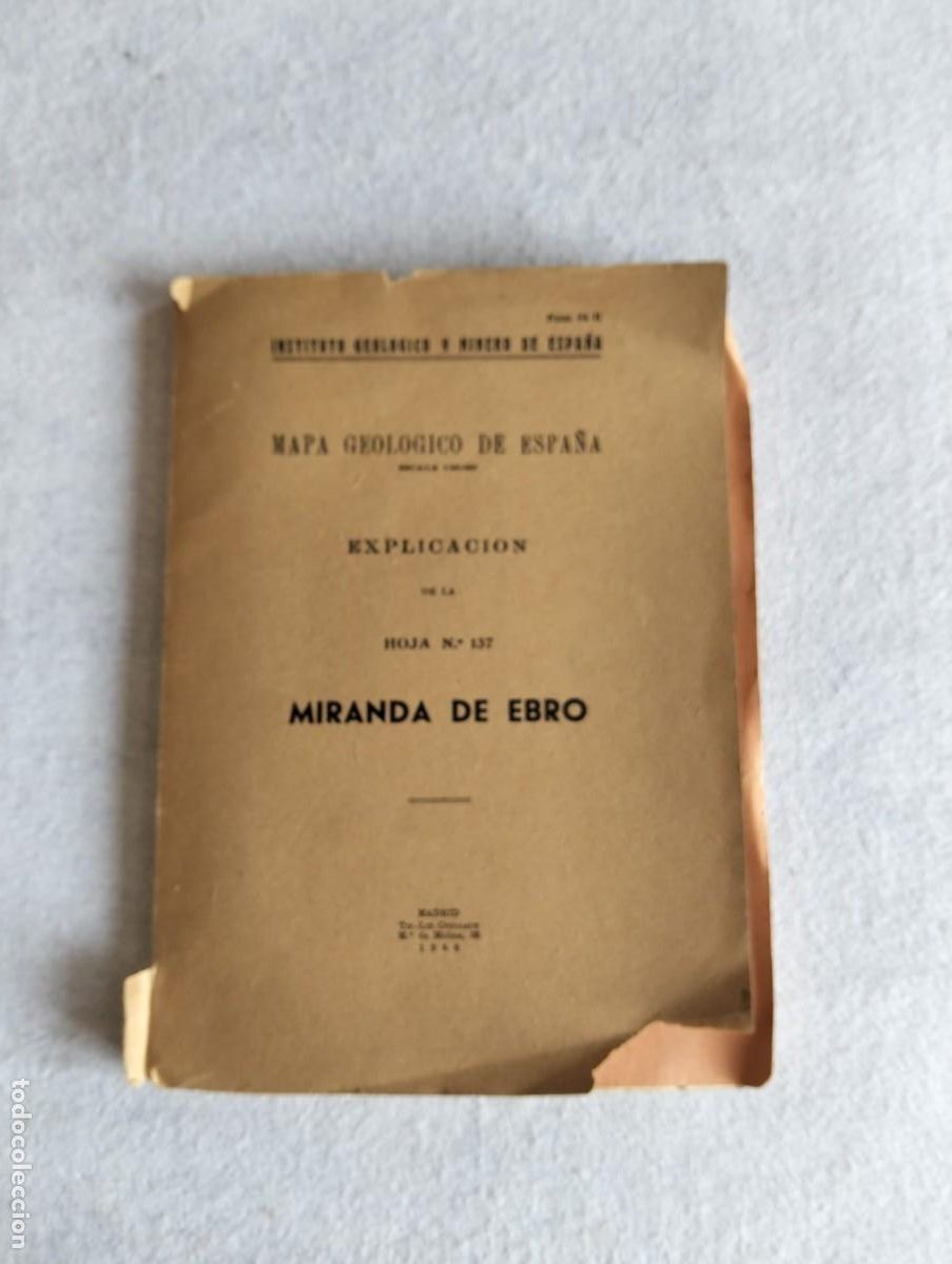 Otros Art&iacute;culos de Coleccionismo en Papel: Mapa geol&oacute;gico de Miranda de Ebro