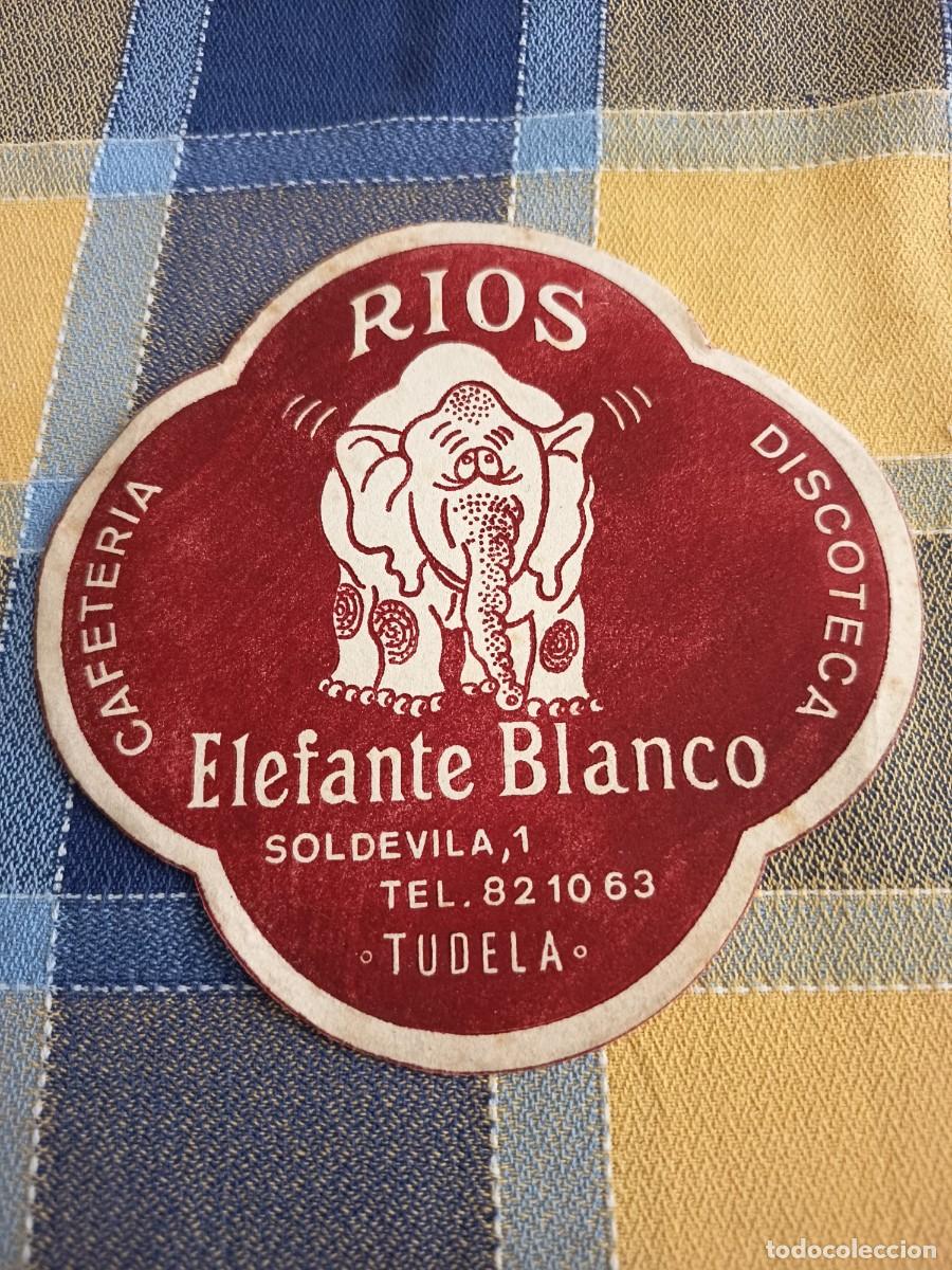 Otros Art&iacute;culos de Coleccionismo en Papel: POSAVASOS DISCOTECA ELEFANTE BLANCO-TUDELA-NAVARRA