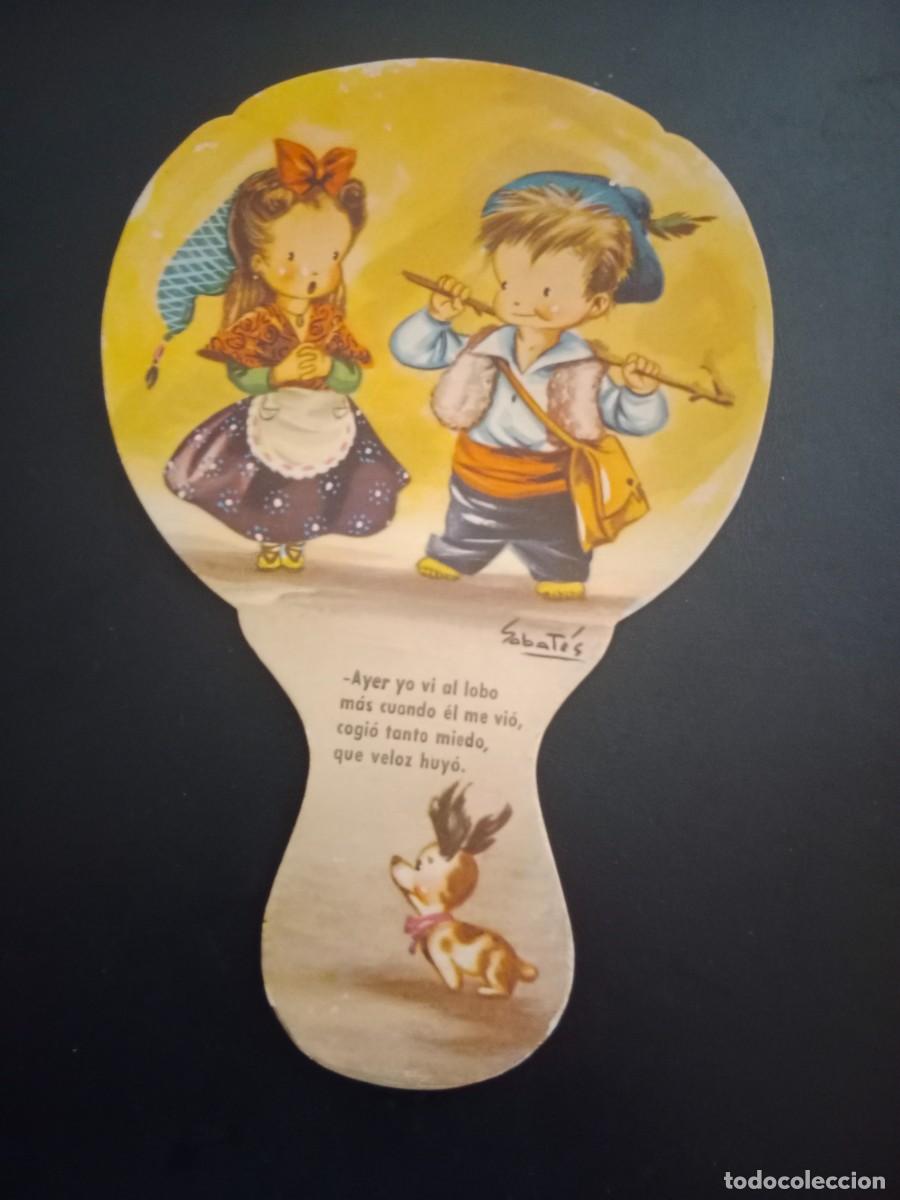 Otros Art&iacute;culos de Coleccionismo en Papel: ANTIGUO PAY PAY ABANICO DE CARTON - PUBLICIDAD CALZADOS ANGEL - C/ MUSICO PADILLA - VALENCIA