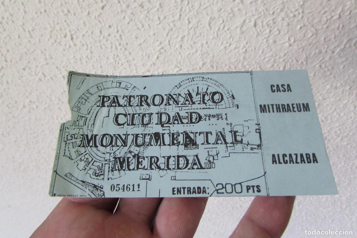 Otros Art&iacute;culos de Coleccionismo en Papel: ENTRADA MITHRAEUM ALCAZABA PATRONATO CIUDAD MONUMENTAL MERIDA 200 PTS