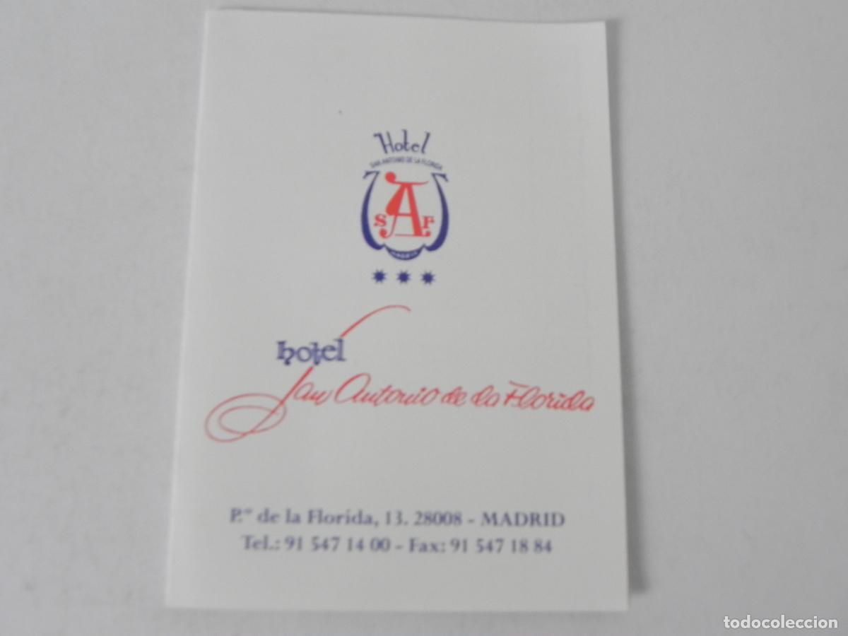 Otros Art&iacute;culos de Coleccionismo en Papel: Antiguo D&iacute;ptico / Tarjeta de Registro Hotel San Antonio de la Florida - Madrid (A&ntilde;o 2009)