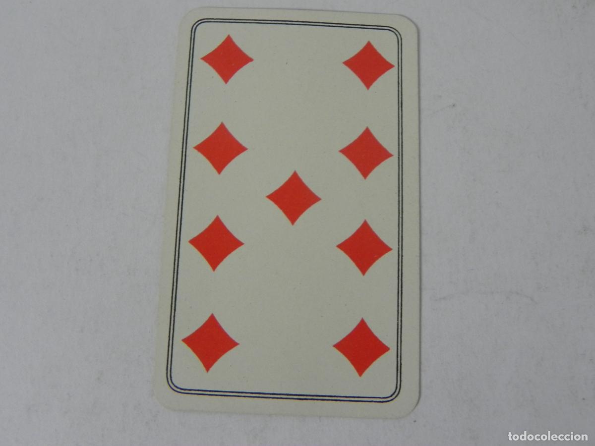Otros Art&iacute;culos de Coleccionismo en Papel: Carta Suelta Baraja Francesa - 8 de Diamantes - Reverso con Monograma Ornamental - Tama&ntilde;o Reducido