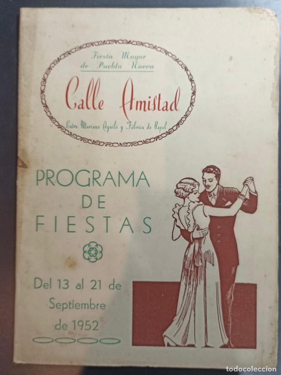 Paper Collecting Others: POBLENOU - Calle Amistad Programa de fiestas 13 al 21 de Septiembre de 1952
