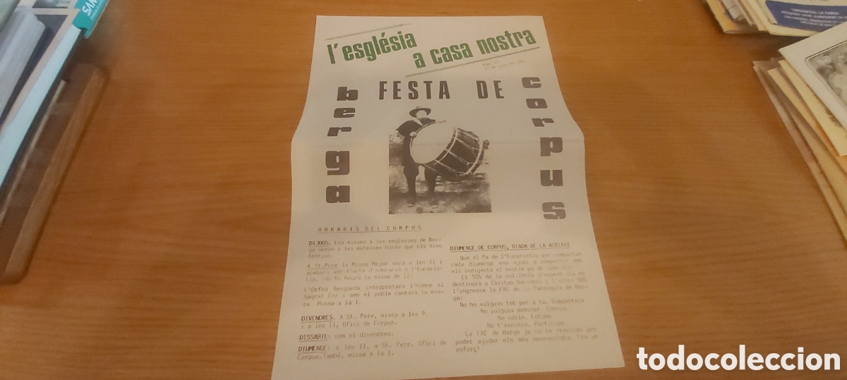 Otros Art&iacute;culos de Coleccionismo en Papel: L'ESGLESIA A CASA NOSTRA.FESTA DE CORPUS. BERGA. 1984