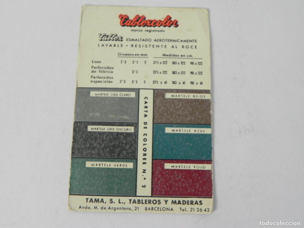 Otros Art&iacute;culos de Coleccionismo en Papel: Antiguo Muestrario / Carta de Colores N.&ordm; 1 y 2 TABLEXCOLOR - Tama S.L.- Barcelona a&ntilde;os 60/70