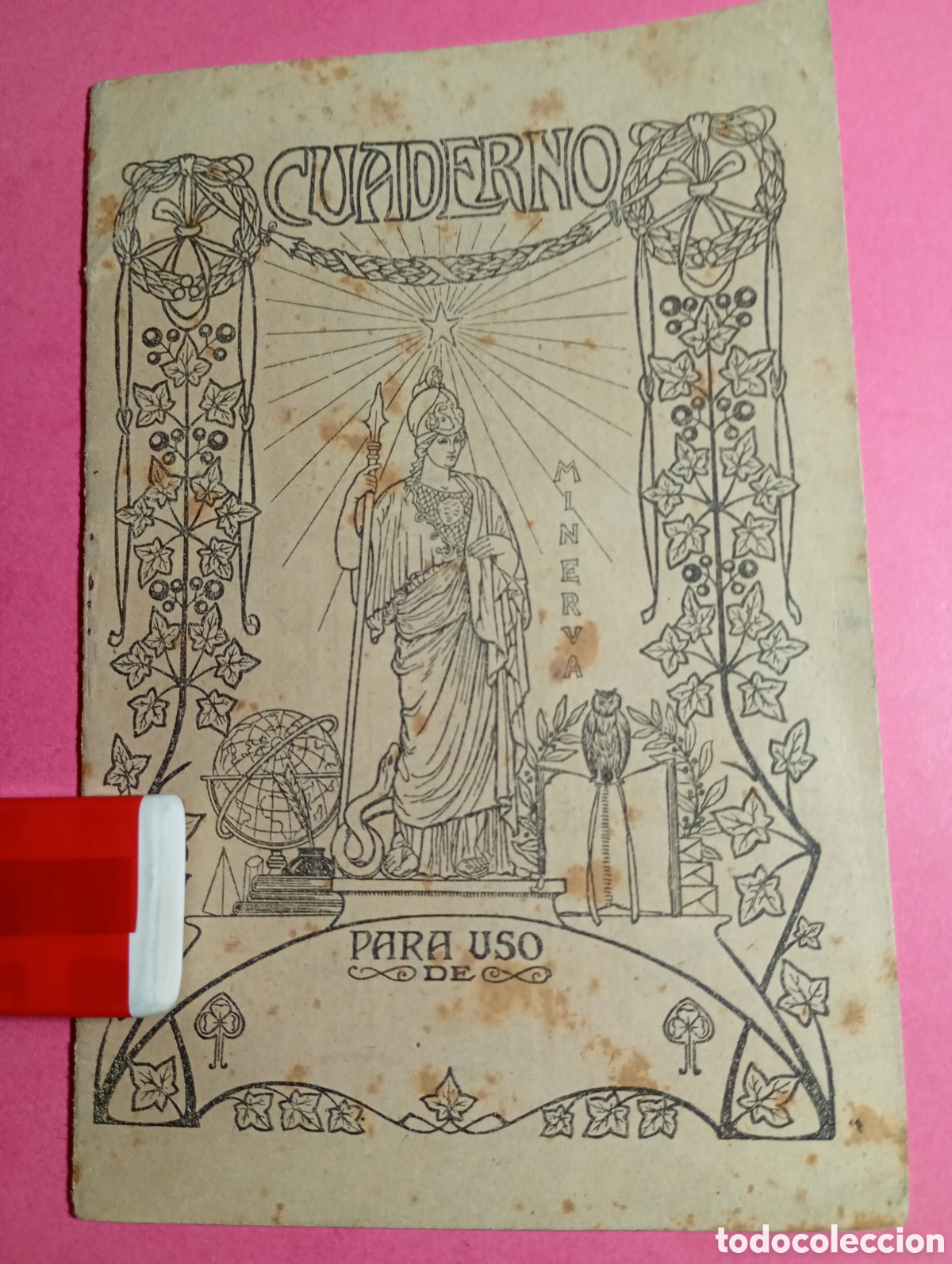 Otros Art&iacute;culos de Coleccionismo en Papel: antiguo modernista cuaderno minerva para uso de... sin usar, tablas de sumar y restar pauta lineal