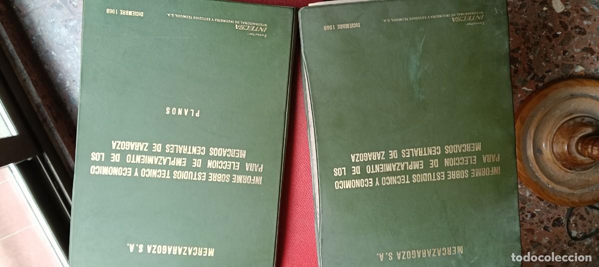 Otros Art&iacute;culos de Coleccionismo en Papel: MERCAZARAGOZA Mercados Centrales de Zaragoza Planos y Estudio T&eacute;cnico Econ&oacute;mico INTECSA 1968