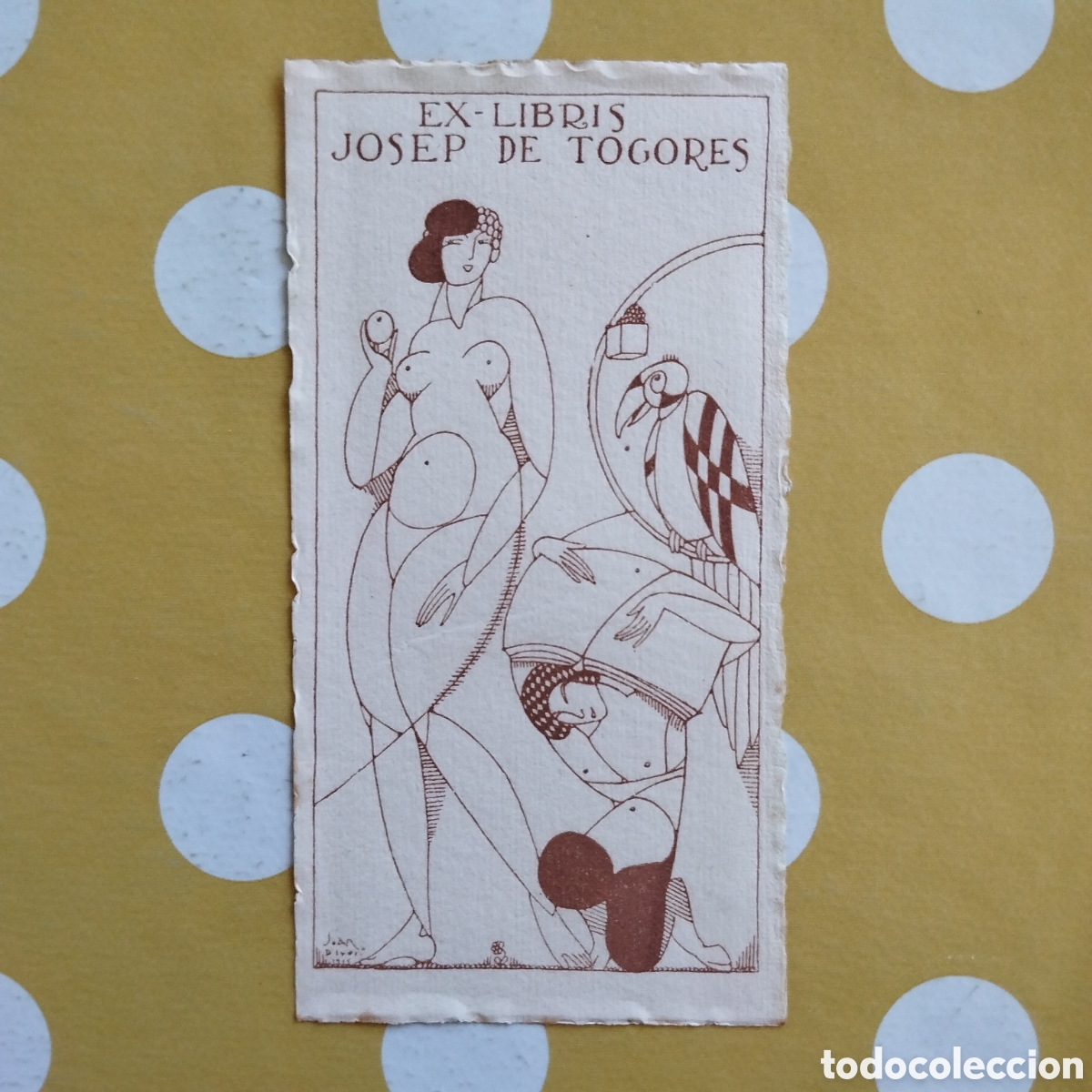 Otros Art&iacute;culos de Coleccionismo en Papel: JOAN D'IVORI EX-LIBRIS JOSEP DE TOGORES 13X6'5