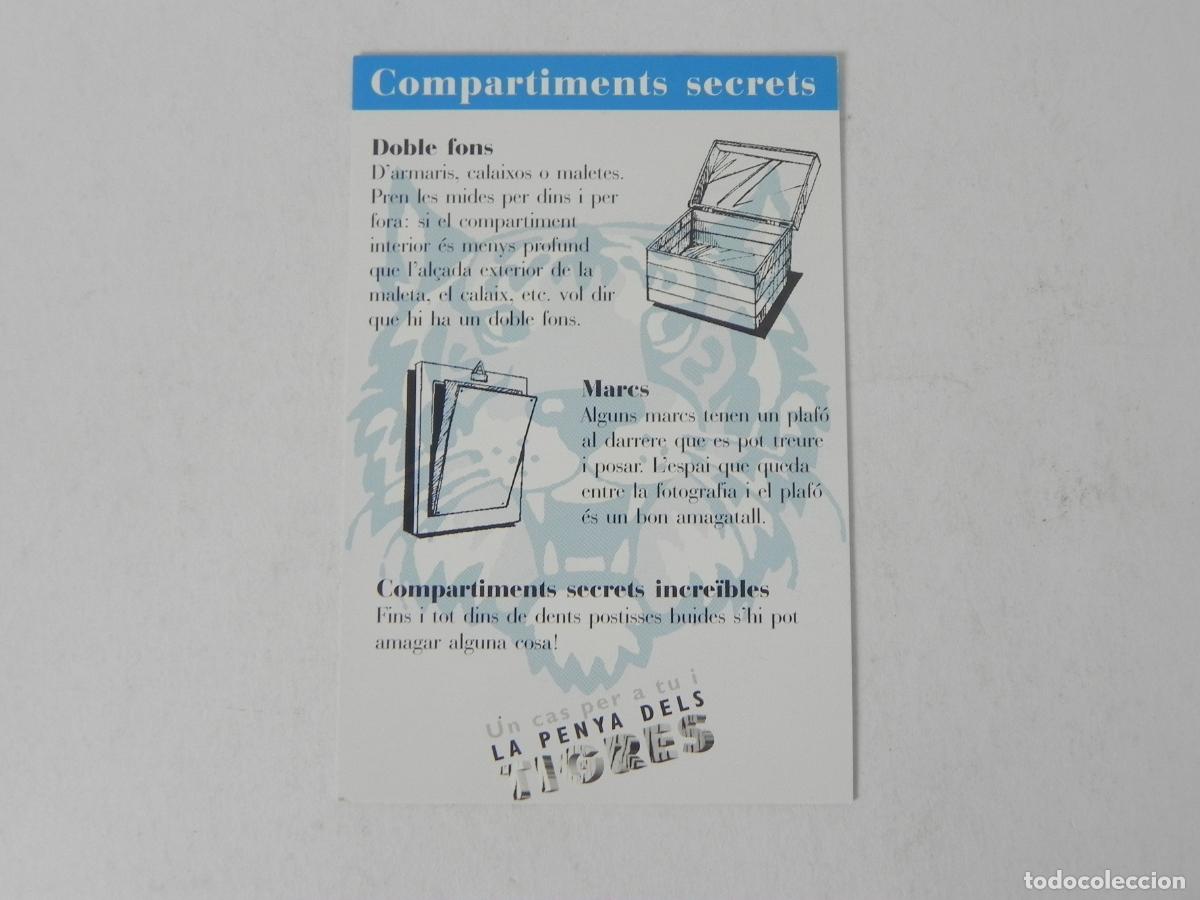 Otros Art&iacute;culos de Coleccionismo en Papel: Tarjeta Ficha Coleccionable &rdquo;Compartiments Secrets&rdquo; - La Penya dels Tigres (Thomas Brezina) - SM / C